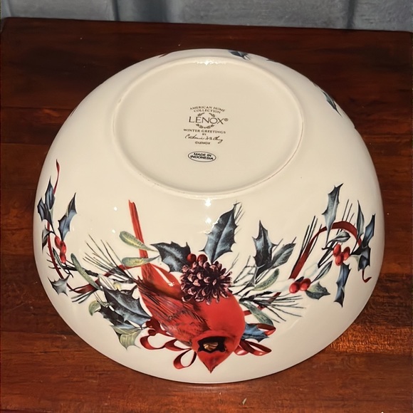 Lenox Winter Greetings Sentiment Bowl  "Home is Where the Heart Is" Original Box - Picture 10 of 16